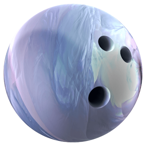 Colorful candy-style bowling ball graphic